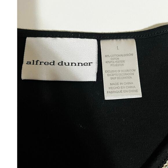 Alfred Dunner Black Boho Top -Womens Size Large - Picture 3 of 7